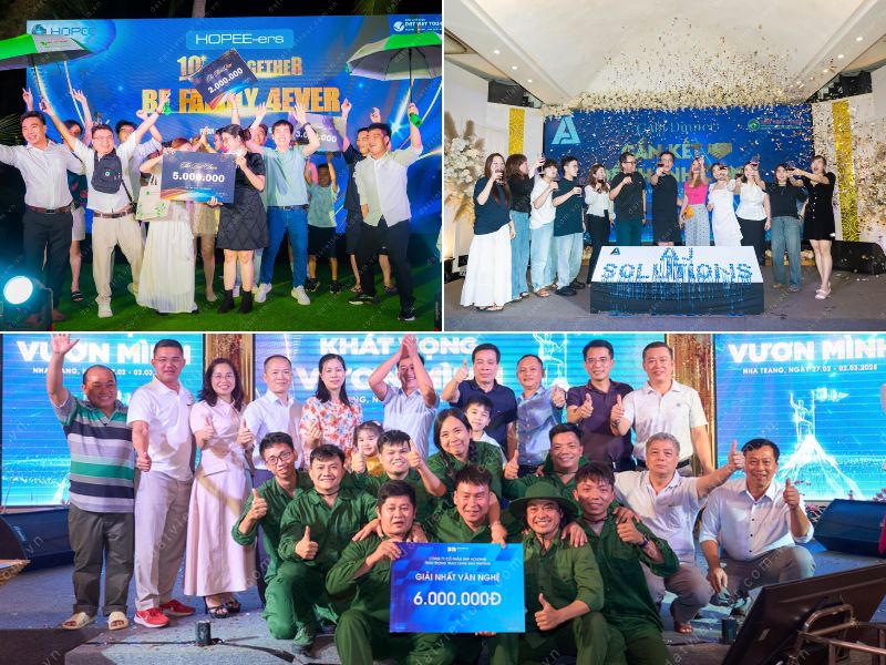 Không khí ấm cúng và vui vẻ của các nhân viên trong buổi tiệc Gala Dinner