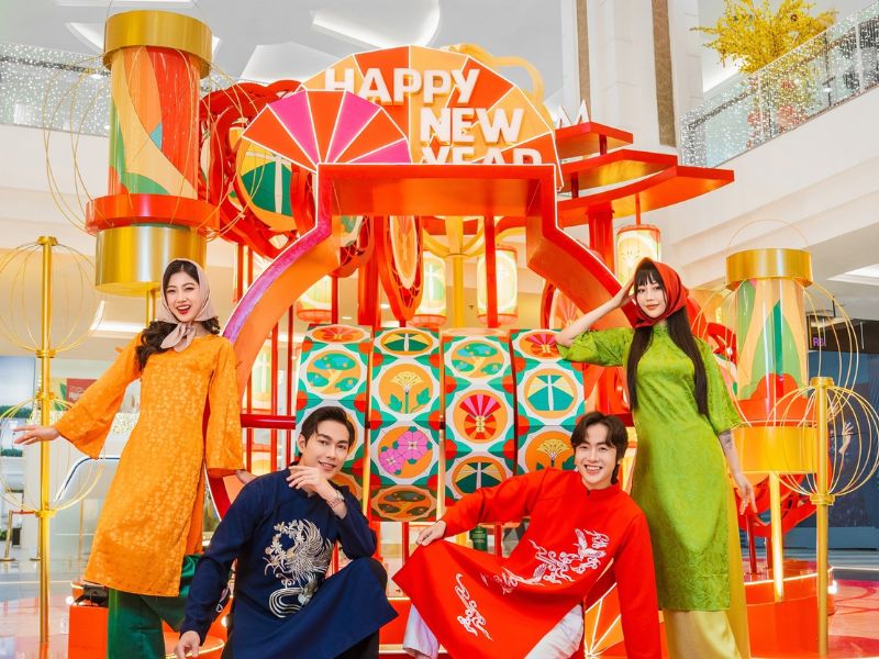 Trang trí sự kiện Tết công ty mang hơi thở hiện đại (ảnh: sưu tầm)