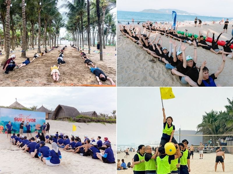 Trò chơi teambuilding trên biển được lựa chọn nhiều cho dịp hè (Ảnh: Đất Việt Event)