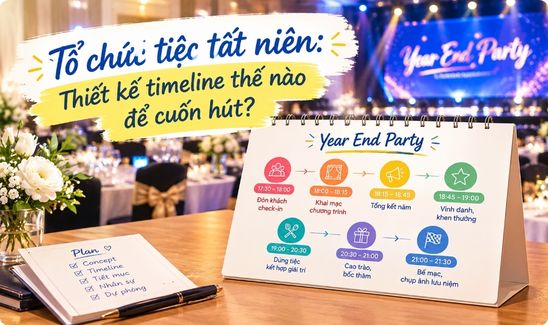 Tổ chức tiệc tất niên: Thiết kế timeline thế nào để cuốn hút?