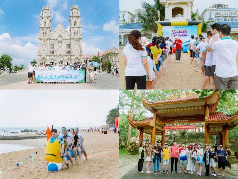 Đoàn tổ chức teambuilding kết hợp tham quan tại Long Hải