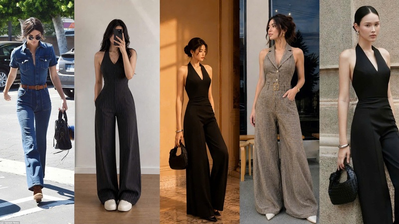 Thiết kế Jumpsuit nữ dài ống đứng 